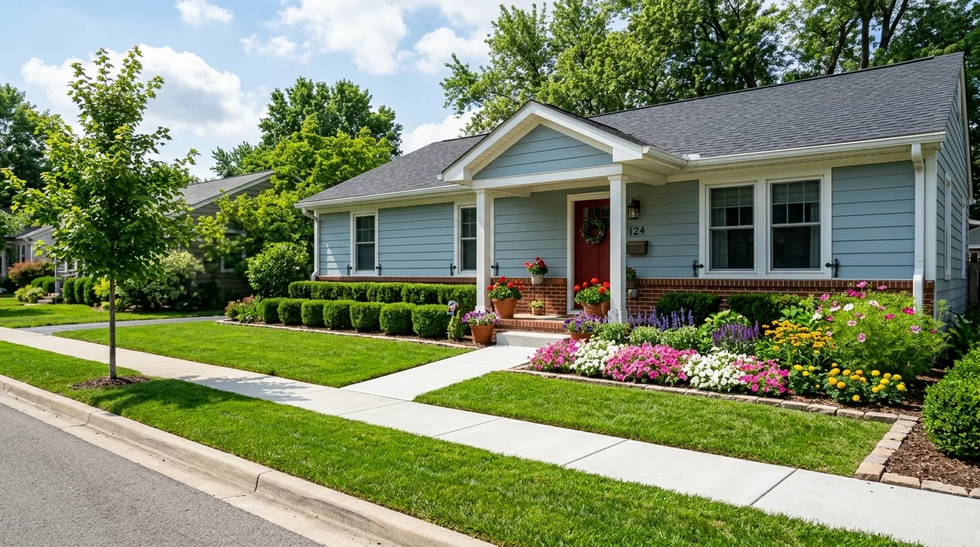 Gravel and Plant Mix for Easy Upkeep
